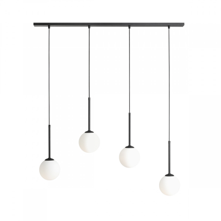Lustre - Lustră BOSSO cu 4 becuri BLACK