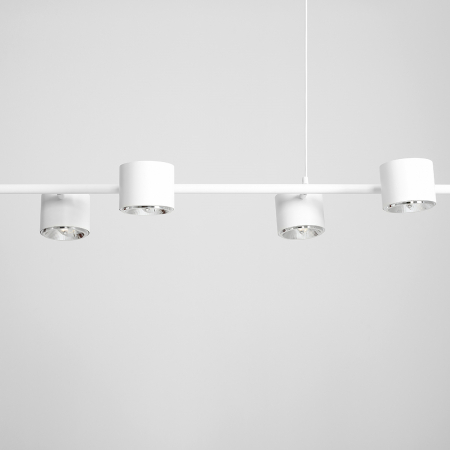 Lustră din metal alb cu 6 becuri Bot, 100 cm [2]