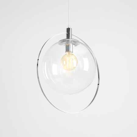 Lustră din metal argintiu AURA TRANSPARENT [3]