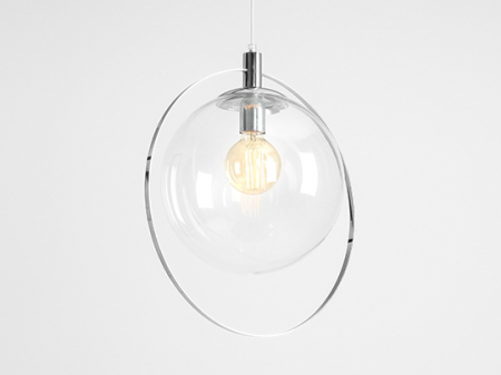 Lustră din metal argintiu AURA TRANSPARENT [7]
