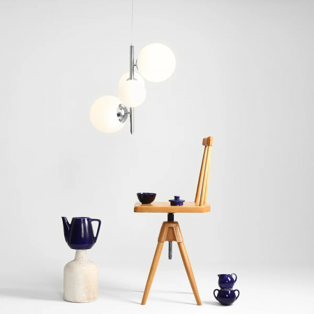 Lustră din metal brass cu 4 becuri Bloom, 120 cm [3]