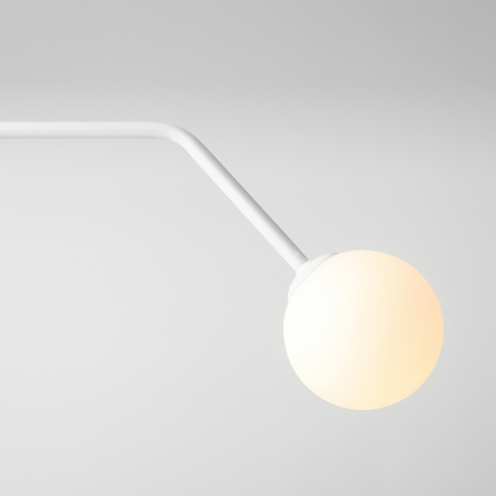 Lustră din metal alb cu 2 becuri Pure, 120 cm [2]