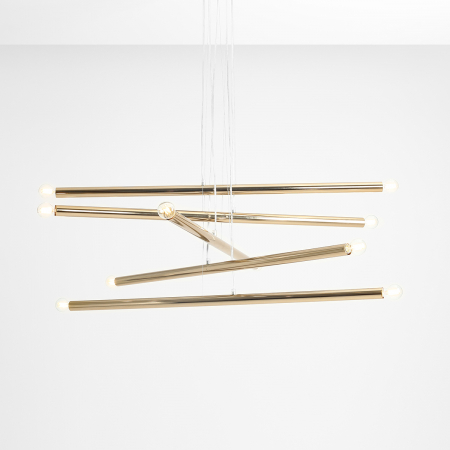 Lustră TUBO cu 10 becuri  GOLD [1]