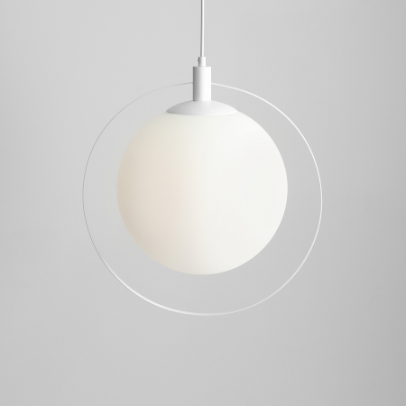 Lustră din metal alb cu abajur alb mat Aura, 120 cm [5]