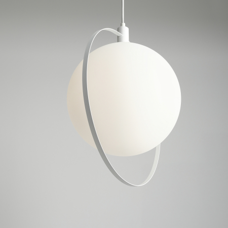 Lustră din metal alb cu abajur alb mat Aura, 120 cm [3]