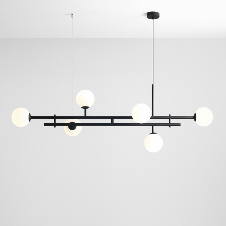 Lustre - Lustră HARMONY cu 6 becuri BLACK