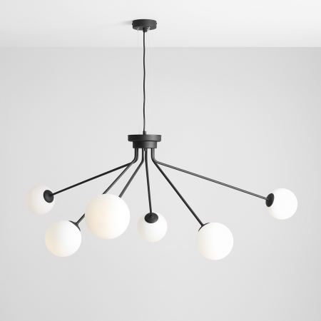 Lustre - Lustră HOLM cu 10 becuri BLACK