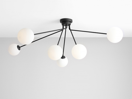 Lustre - Lustră HOLM cu 6 becuri BLACK