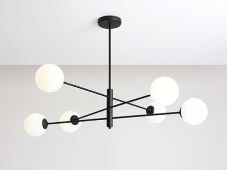 Lustre - Lustră HOMME 6 becuri  BLACK