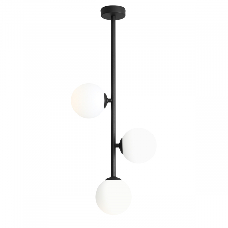 Lustre - Lustră LIBRA 3 becuri BLACK
