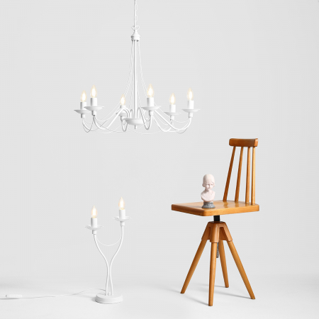 Lustră RÓŻA 6 WHITE [1]