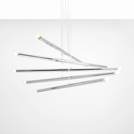 Lustră TUBO cu 10 becuri  CHROME [6]