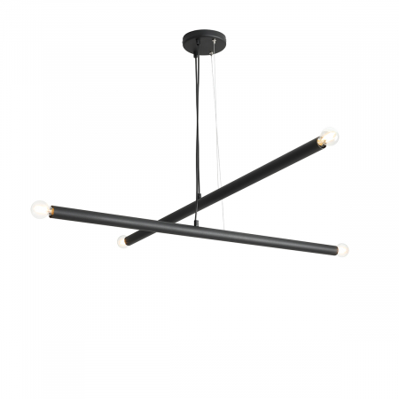 Lustră TUBO cu 4 becuri BLACK [3]