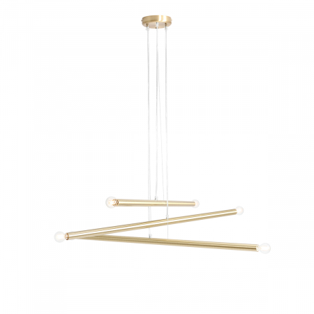 Lustră TUBO cu 6 becuri BRASS [7]