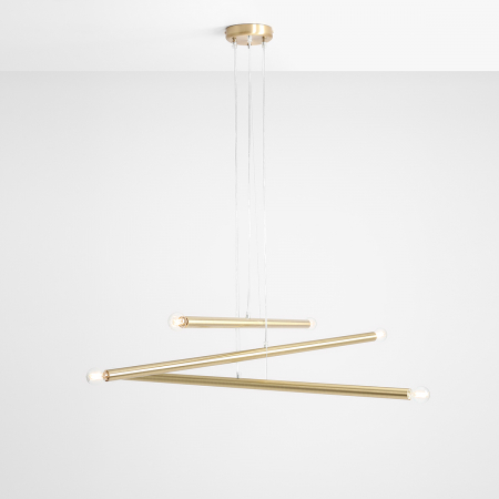 Lustre - Lustră TUBO cu 6 becuri BRASS