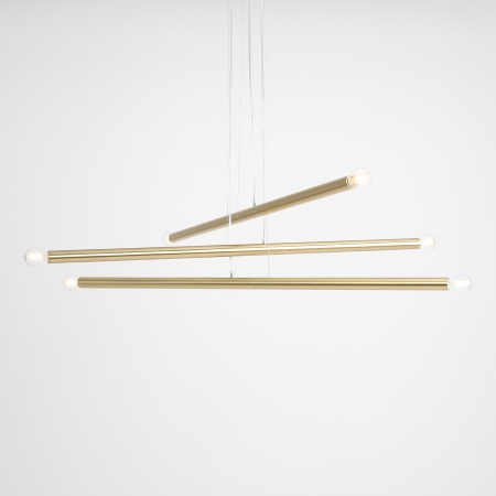 Lustră TUBO cu 6 becuri BRASS [5]