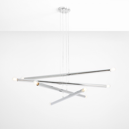 Lustre - Lustră TUBO cu 8 becuri CHROME