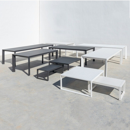 Masa de exterior din aluminiu. 100 x 100 x 45 cm [3]
