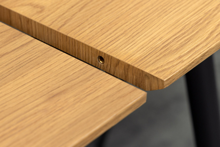 Masă de dining APARTMENT 120-160cm extensibilă, aspect lemn de stejar sălbatic natural [4]