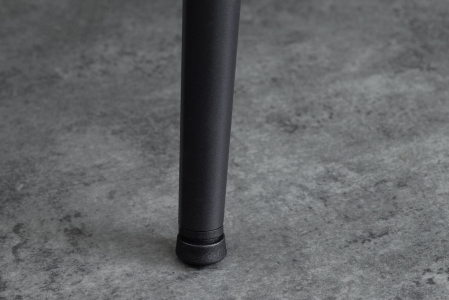 Masă de dining APARTMENT 140cm aspect piatră gri cu cadru metalic negru [5]