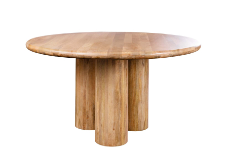 Mese bucatarie & dining - Masă de dining ART DECO Ø 140 cm, rotundă, din lemn masiv natural de mango