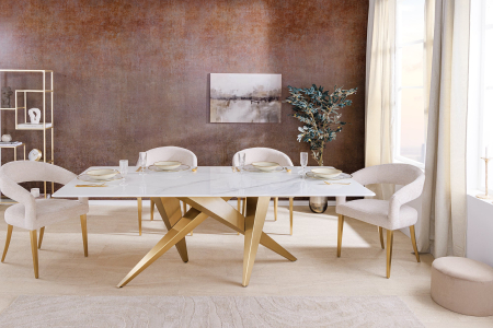 Masa de dining ART LIVING cu blat ceramic, 200 cm [6]