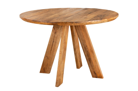 Mese bucatarie & dining - Masă de dining ART WOOD 100 cm rotundă din lemn de mango maro