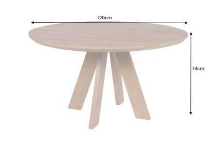 Masa de dining ART WOOD din lemn de mango, 120 cm [7]
