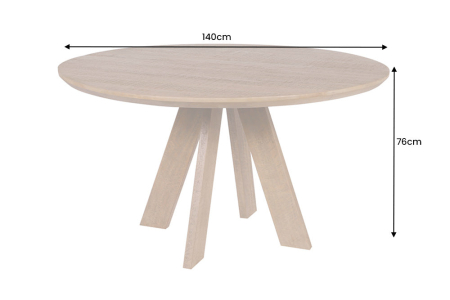 Masa de dining ART WOOD din lemn de mango, 140 cm [7]