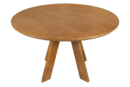 Mese bucatarie & dining - Masă de dining ART WOOD Ø 120 cm, rotundă, din lemn de mango, finisaj maro miere