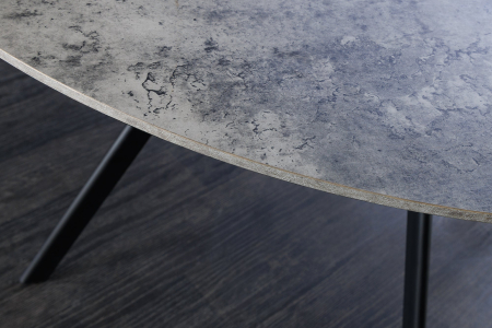 Masa de dining ATELIER cu aspect de piatra gri, 100 cm [6]