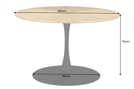 Masa de dining ATELIER din lemn de stejar, 120 cm [10]