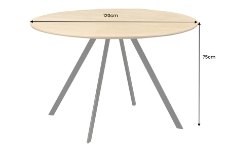 Masa de dining ATELIER din lemn de stejar, 120 cm [9]
