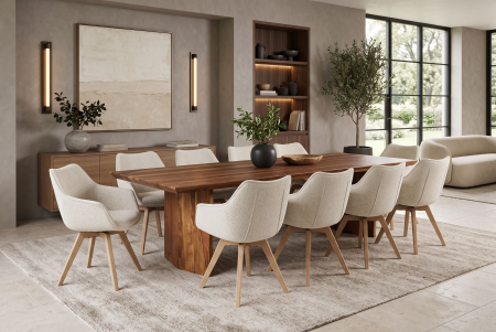 Masă de dining DIAMOND 240 cm din lemn de sheesham cu finisaj maro piatră [6]