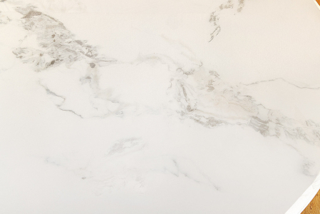 Masă de dining ELEGANCIA 130cm cadru rotund aspect marmură albă aurie [5]