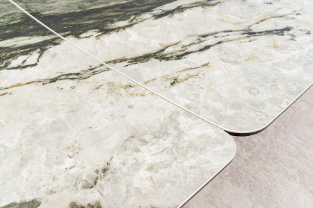 Masa de dining ELEMENTS extensibila din lemn de nuc si blat cu aspect de marmura, 180-260 cm [5]