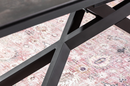 Masă de dining EUPHORIA 180-220-260cm ceramică aspect lava și sticlă securizată [7]