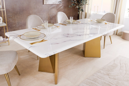 Masa de dining EXTRAVAGANCIA cu blat din marmura, 200 cm [5]