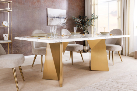 Masa de dining EXTRAVAGANCIA cu blat din marmura, 200 cm [6]