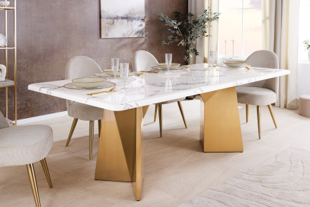 Masa de dining EXTRAVAGANCIA cu blat din marmura, 200 cm [4]