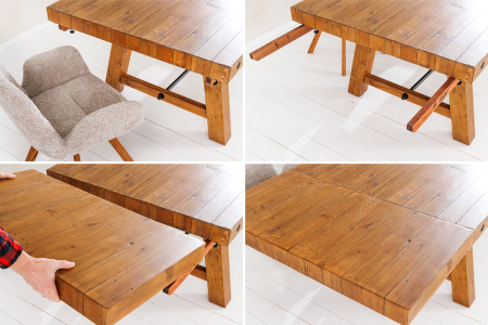 Masa de dining FINCA extensibila din lemn de pin, 300-400 cm [5]