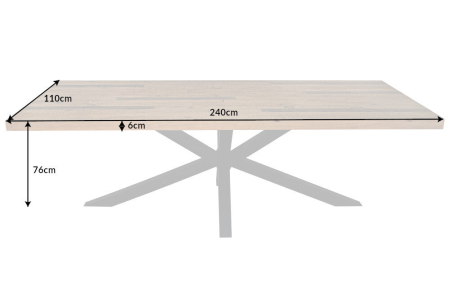 Masa de dining GALAXIE din lemn de pin, 240 cm [8]