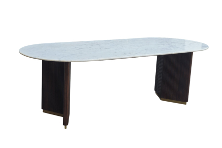 Masa de dining GATSBY din lemn de mango si blat din marmura, 240 cm [4]