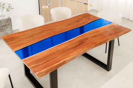 Masa de dining LIQUID din lemn de salcam, 160 cm [2]