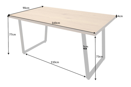 Masă de dining LOFT 160cm stejar natural [6]