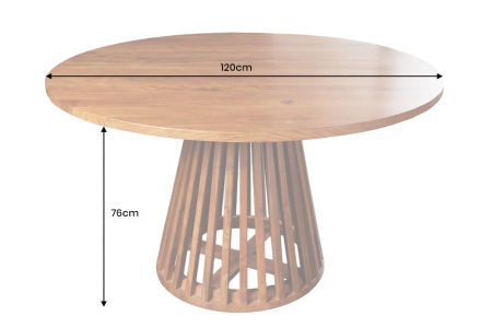Masa de dining MAISON JADE din lemn de salcam, 120 cm [7]