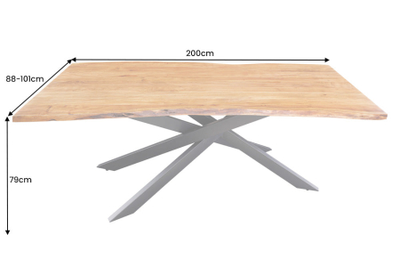 Masa de dining MAMMUT din lemn de salcam, 200 cm  [9]