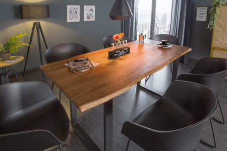 Masa de dining MAMMUT din lemn de salcam salbatic, 140 cm [1]