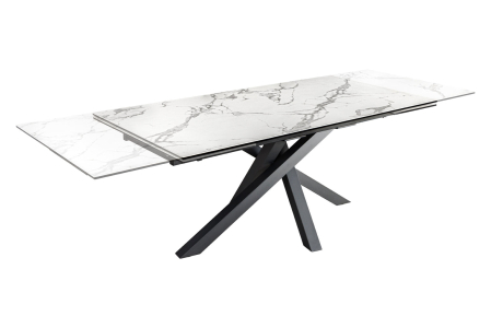Mese bucatarie & dining - Masă de dining MARVELOUS 180-220-260cm ceramică aspect marmură albă