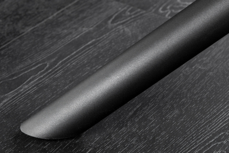 Masă de dining MIKADO 120-160cm rotundă extensibilă, aspect marmură, ceramică albă, sticlă securizată [7]